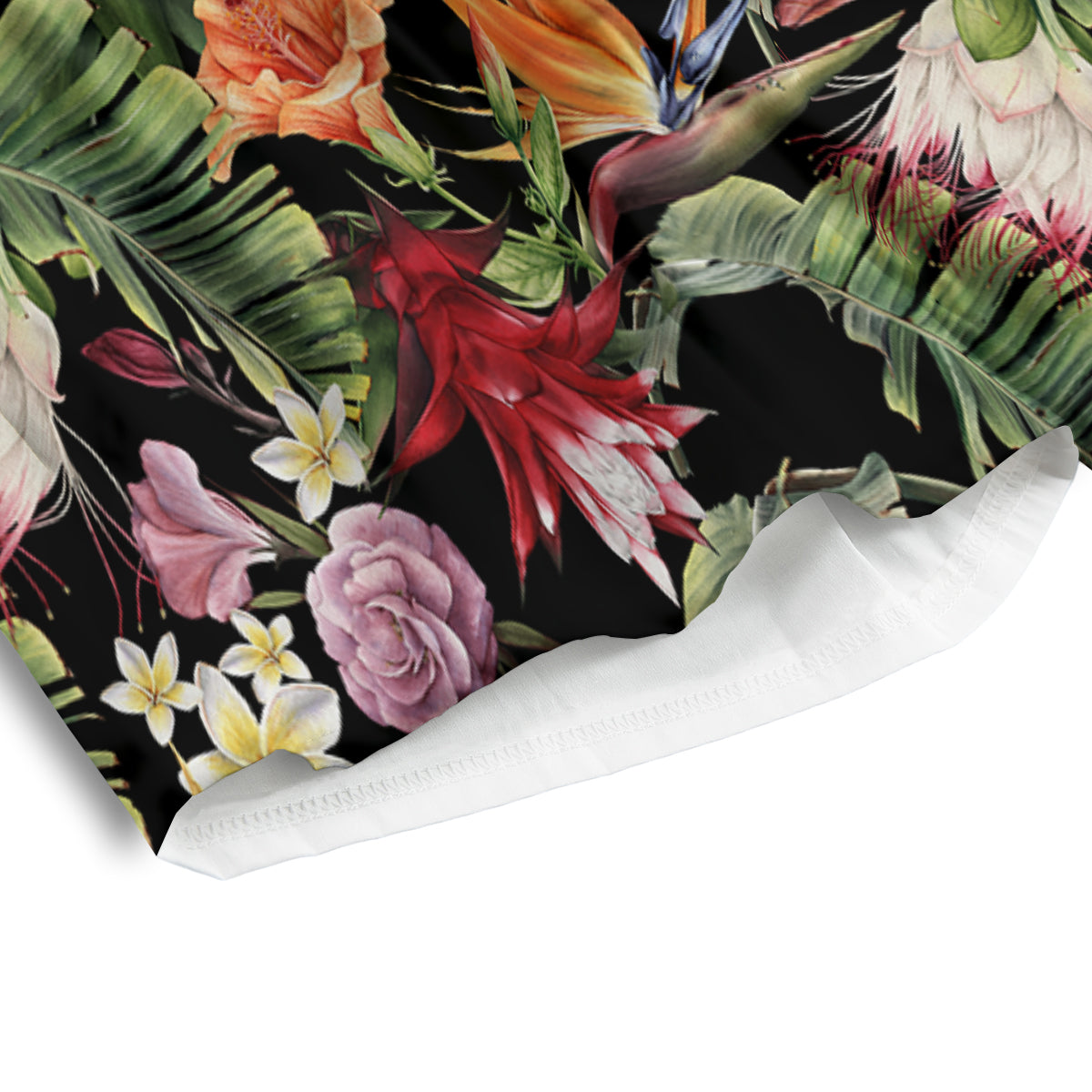 Flower Tropical Watercolor Print Pattern Men's Athletic Shorts-grizzshop