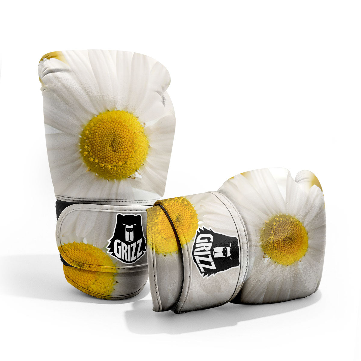 Flower White Daisy Print Pro Boxing Glove