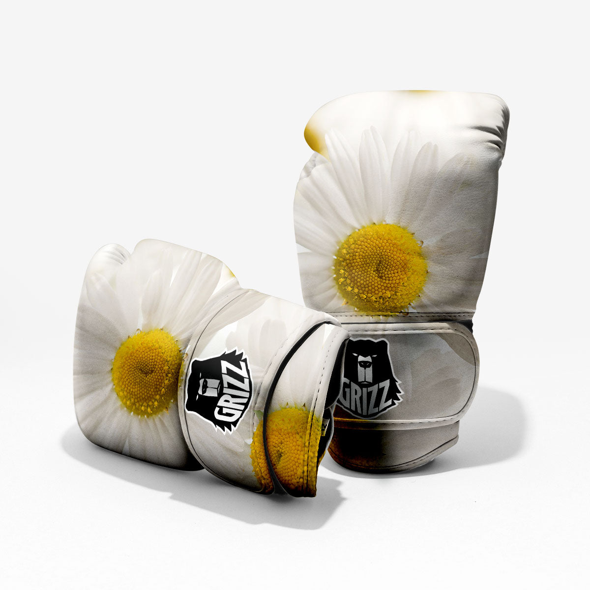 Flower White Daisy Print Pro Boxing Glove