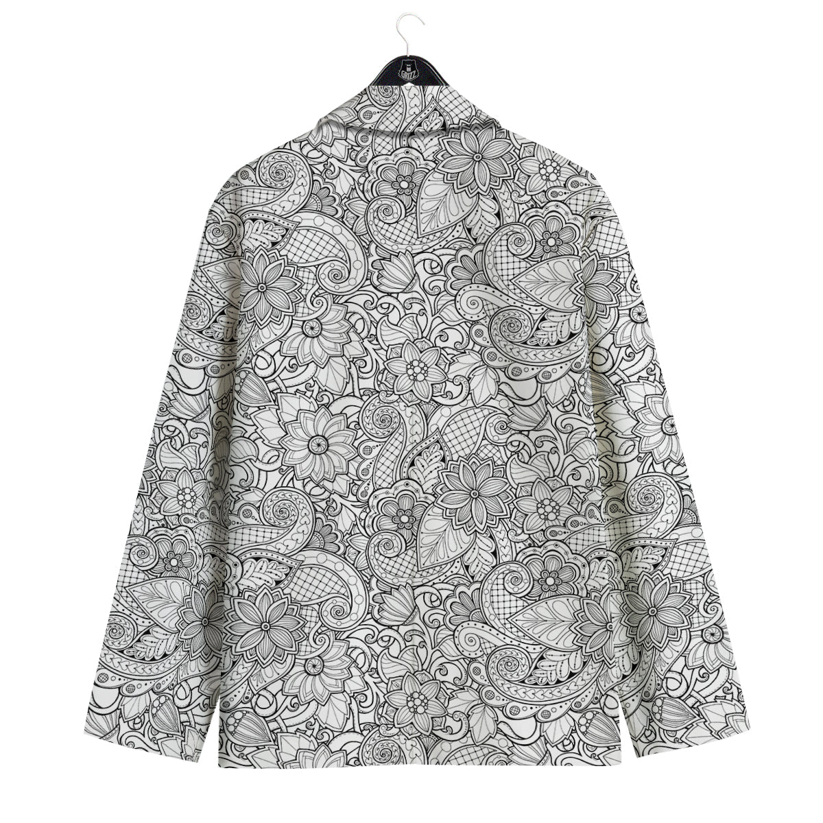 Flower Zentangle Print Pattern Men's Sport Coat-grizzshop