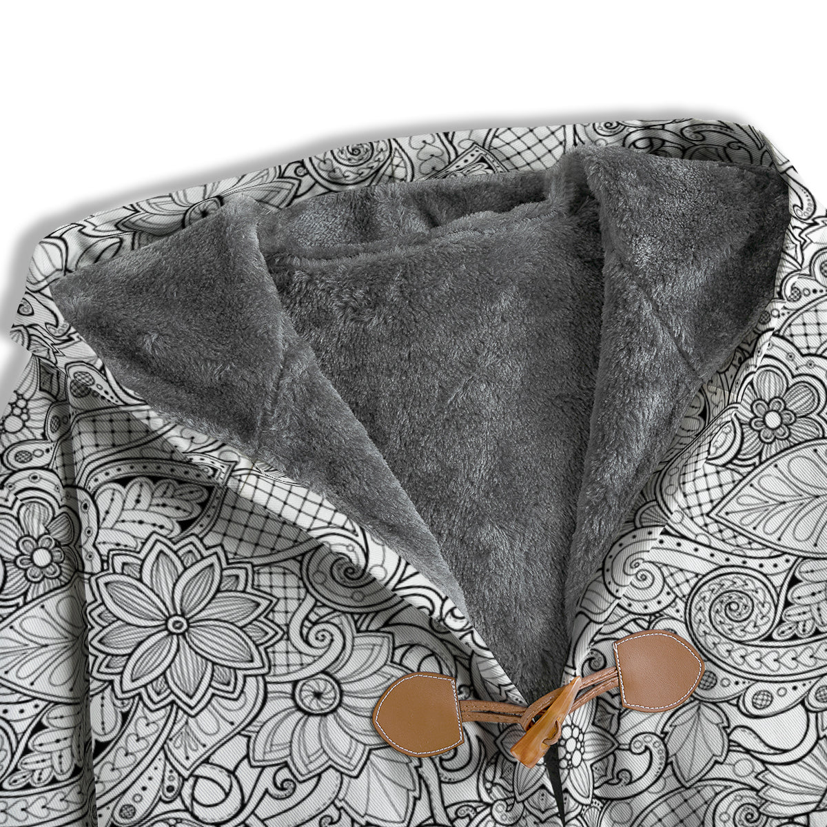 Flower Zentangle Print Pattern Men's Windbreaker Jacket-grizzshop
