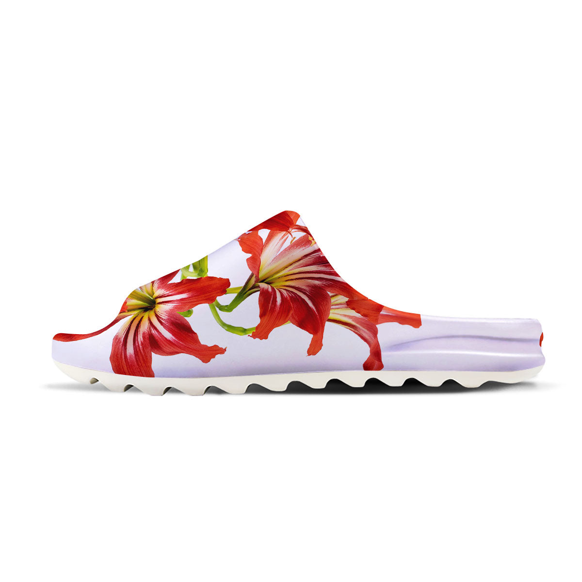 Flower Amaryllis Print Sandals-grizzshop