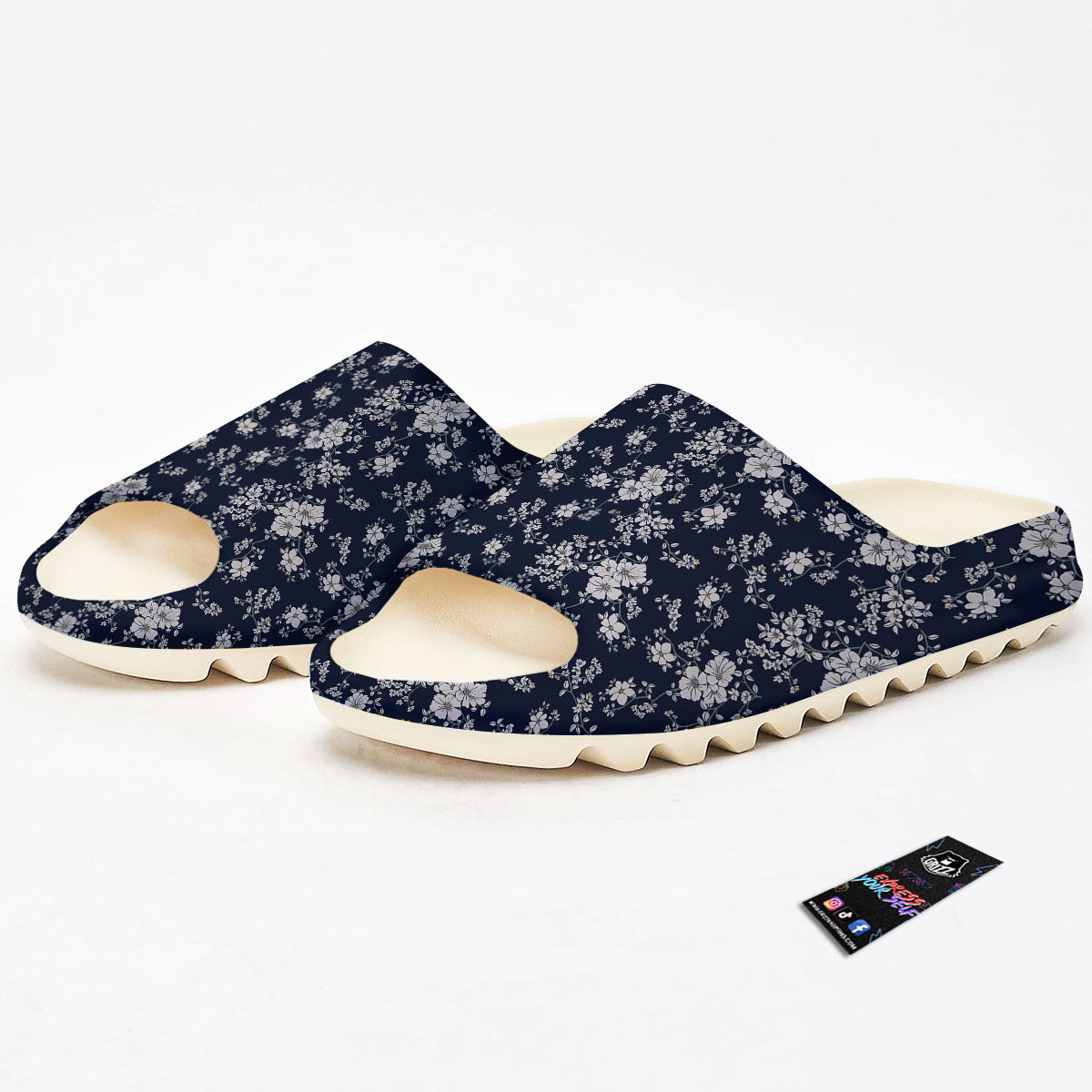 Flower Blossom Floral Print Pattern Sandals-grizzshop