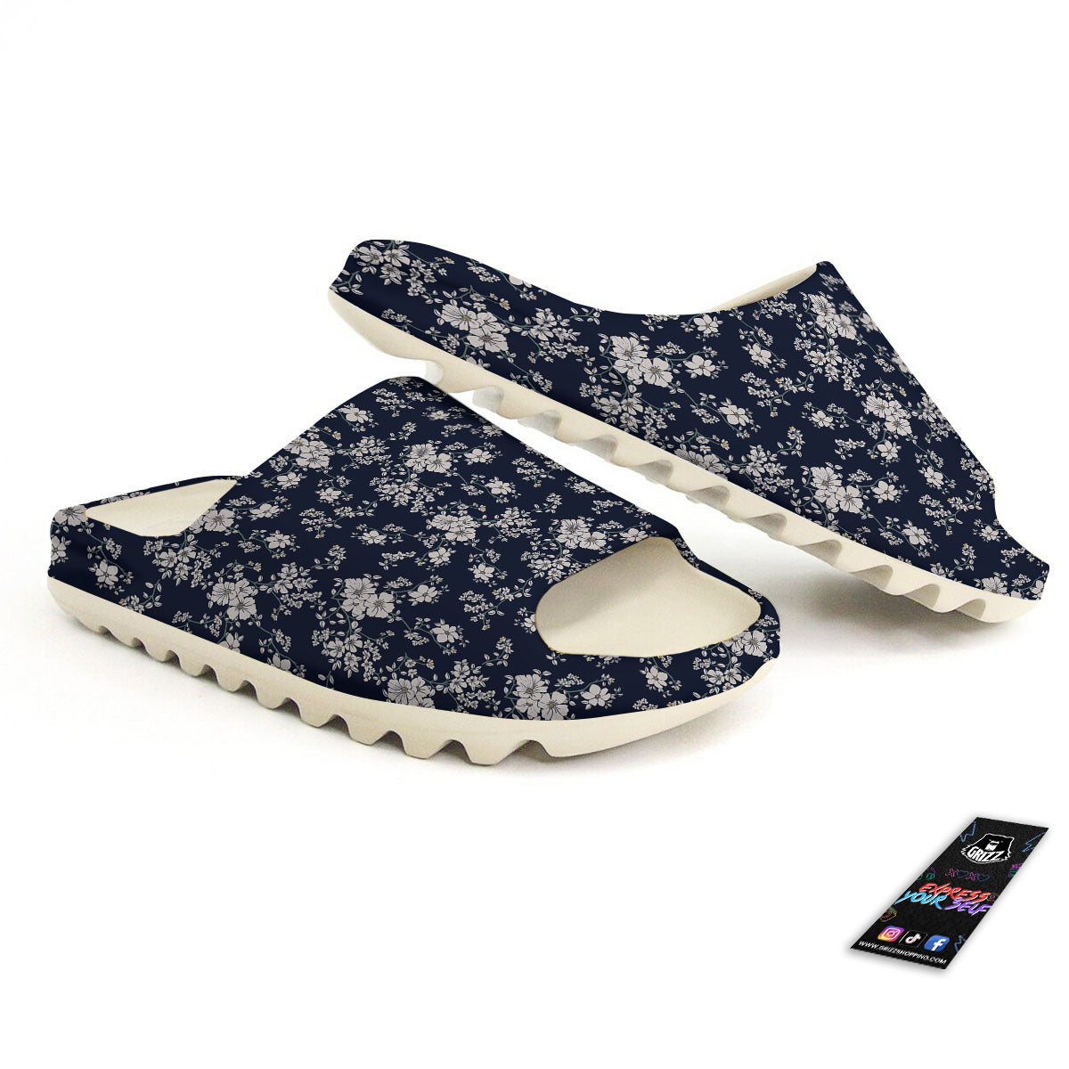 Flower Blossom Floral Print Pattern Sandals-grizzshop