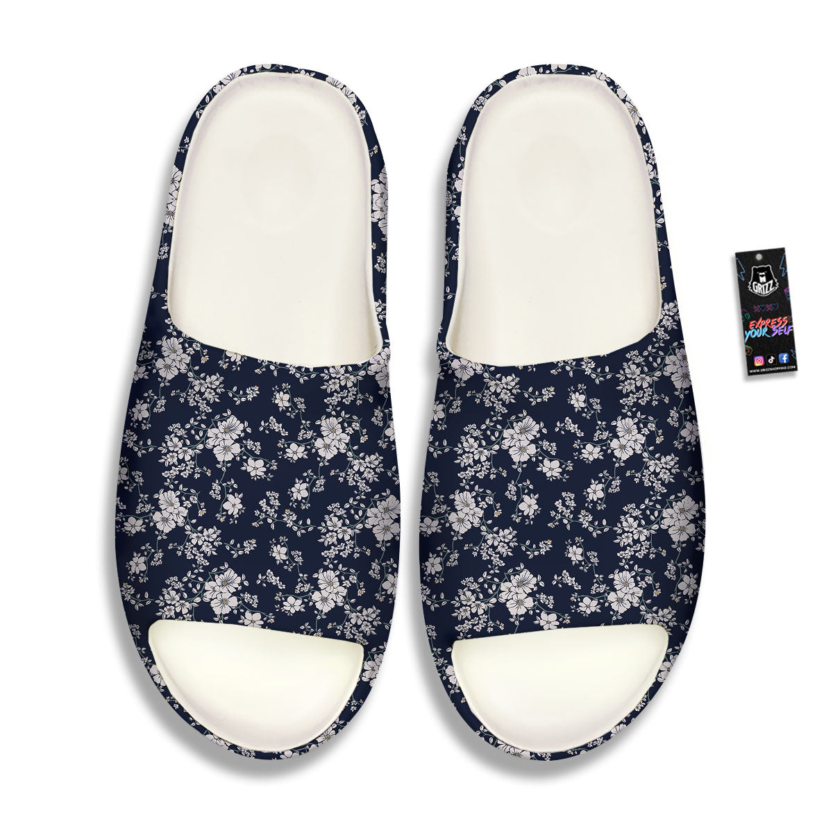 Flower Blossom Floral Print Pattern Sandals-grizzshop