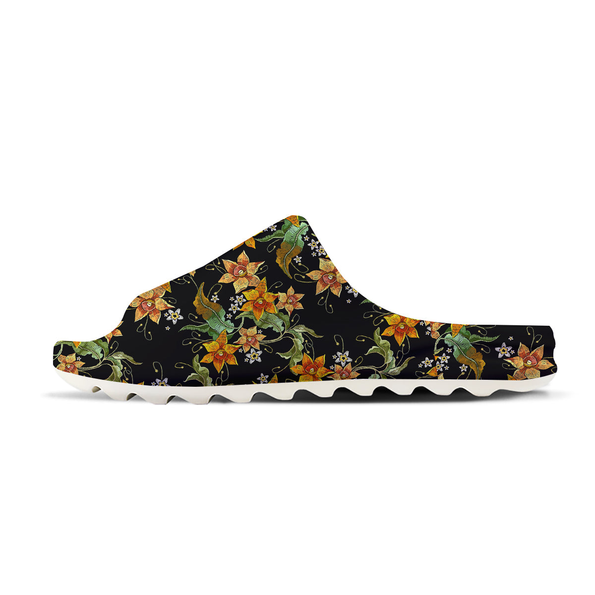 Flower Daffodil Vintage Print Pattern Sandals-grizzshop