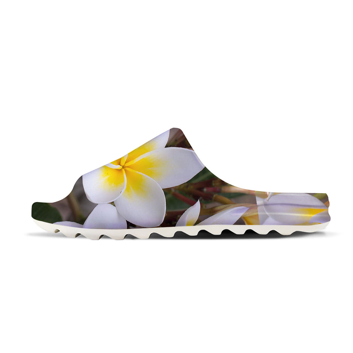 Flower Frangipani Print Sandals-grizzshop