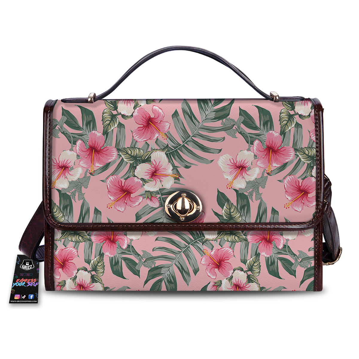 Flower Frangipani Tropical Print Pattern Women's Satchel Bag
