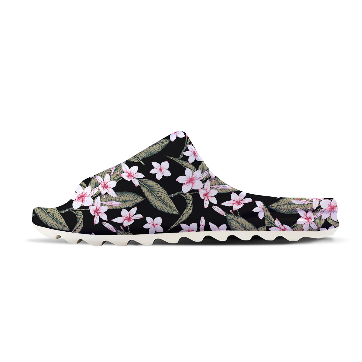 Flower Frangipani Watercolor Print Pattern Sandals-grizzshop