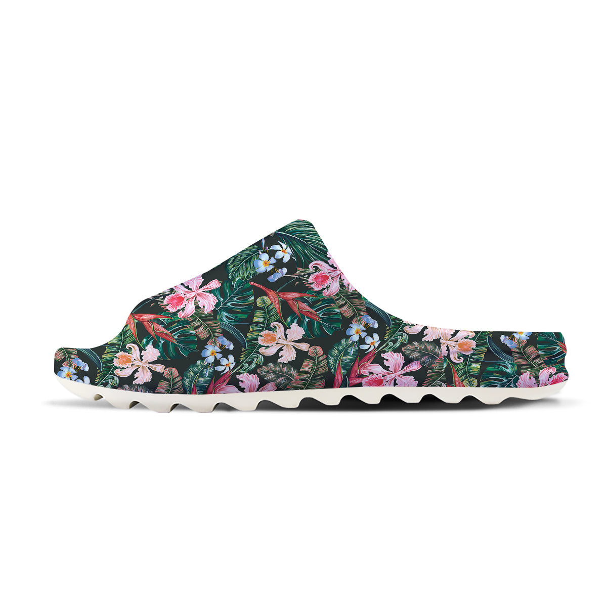 Flower Orchid Tropical Print Pattern Sandals-grizzshop