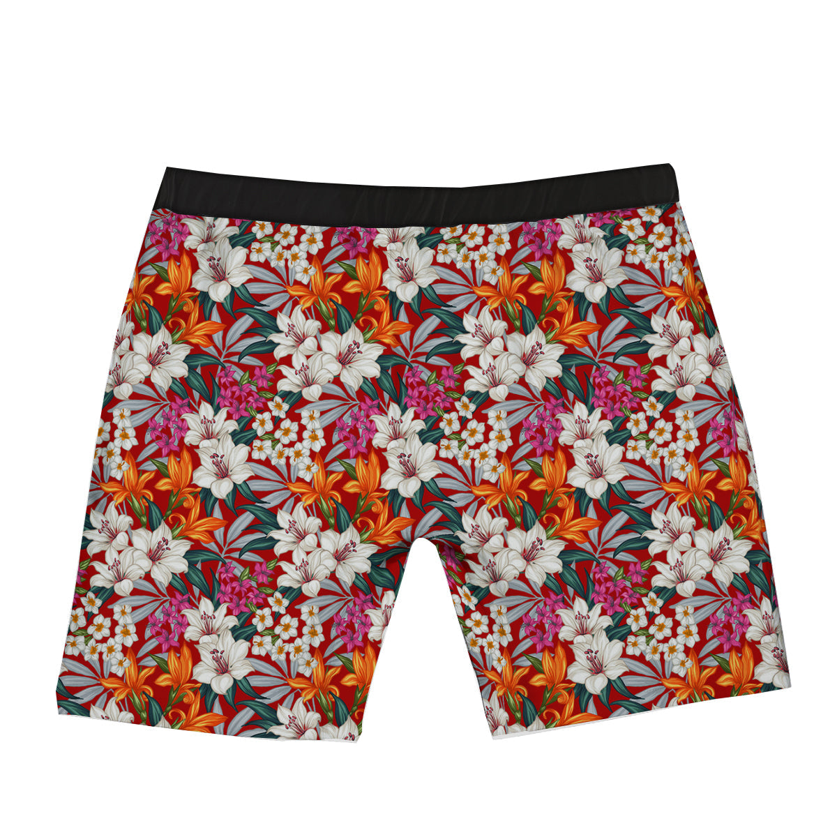 Flowers Aloha Hawaiian Print Pattern Boxer Briefs-grizzshop