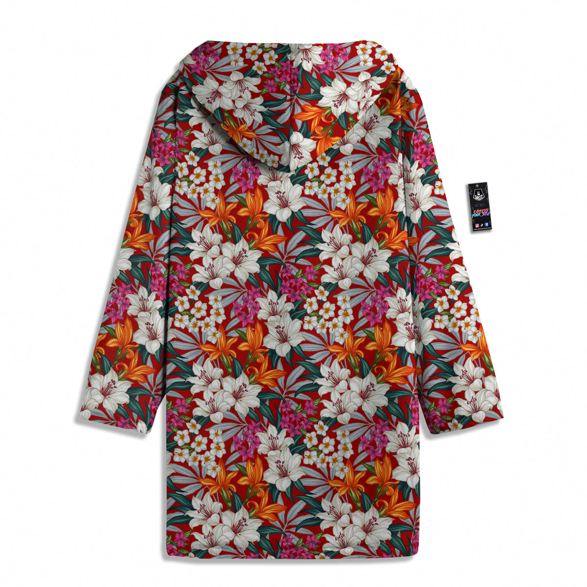 Flowers Aloha Hawaiian Print Pattern Men's Windbreaker Jacket-grizzshop