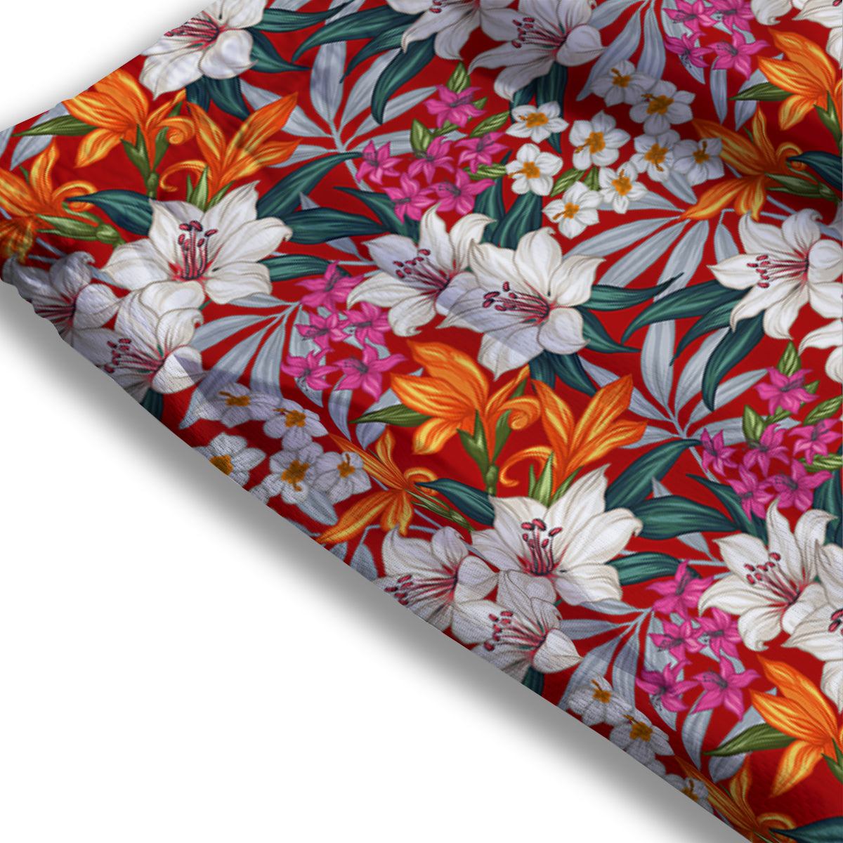 Flowers Aloha Hawaiian Print Pattern Mesh Shorts-grizzshop