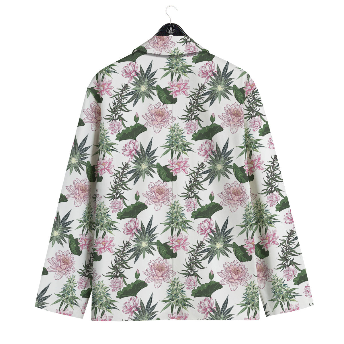 Flowers And Hemp Leaves Print Pattern Men's Sport Coat-grizzshop