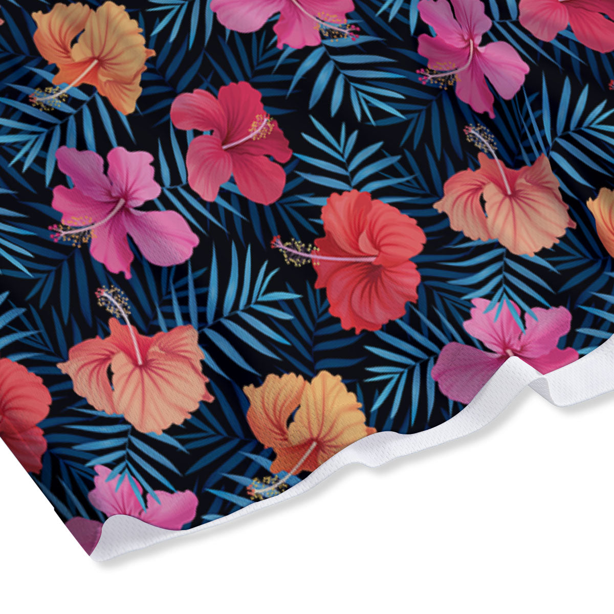Flowers Exotic Hibiscus Print Pattern Mesh Shorts