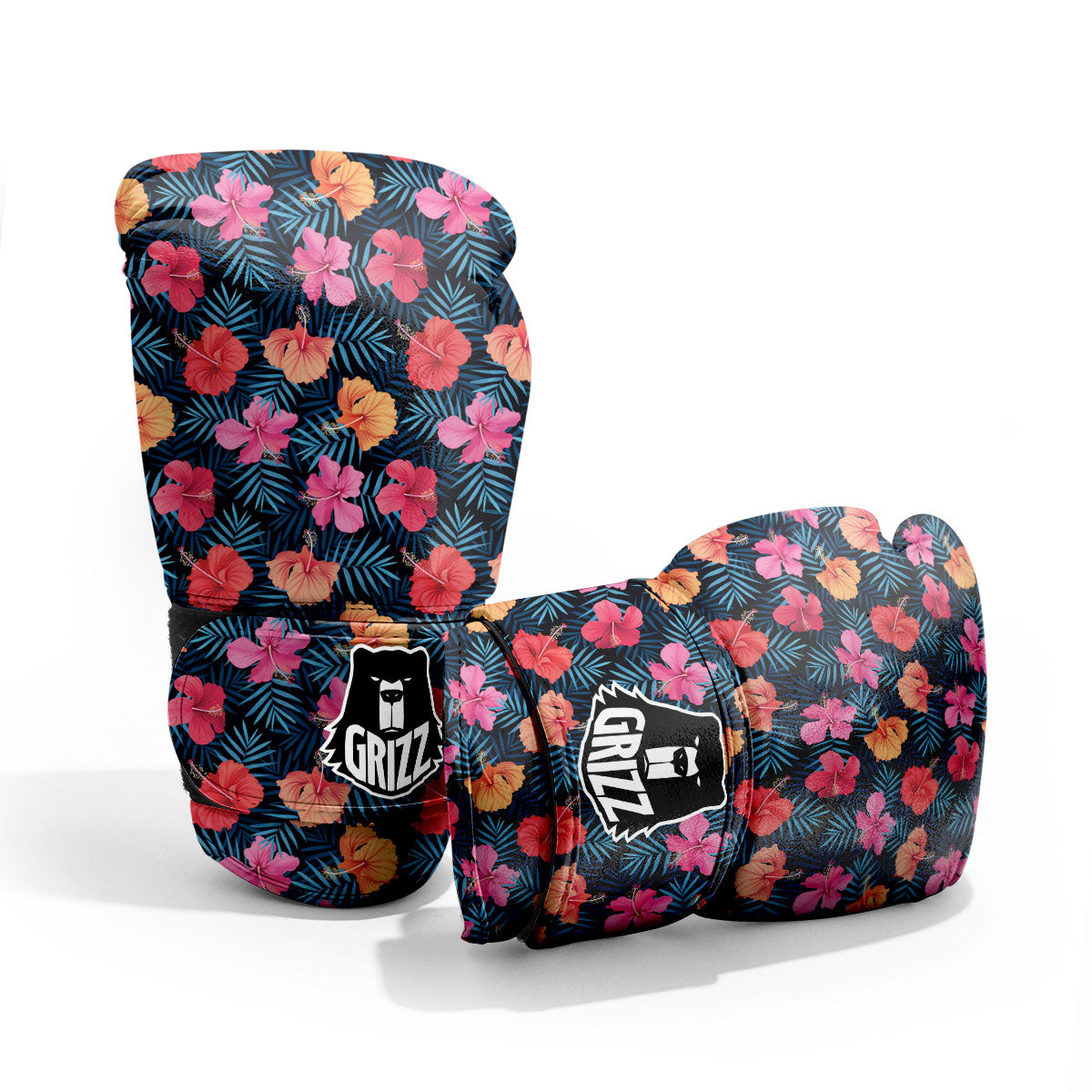 Flowers Exotic Hibiscus Print Pattern Pro Boxing Glove