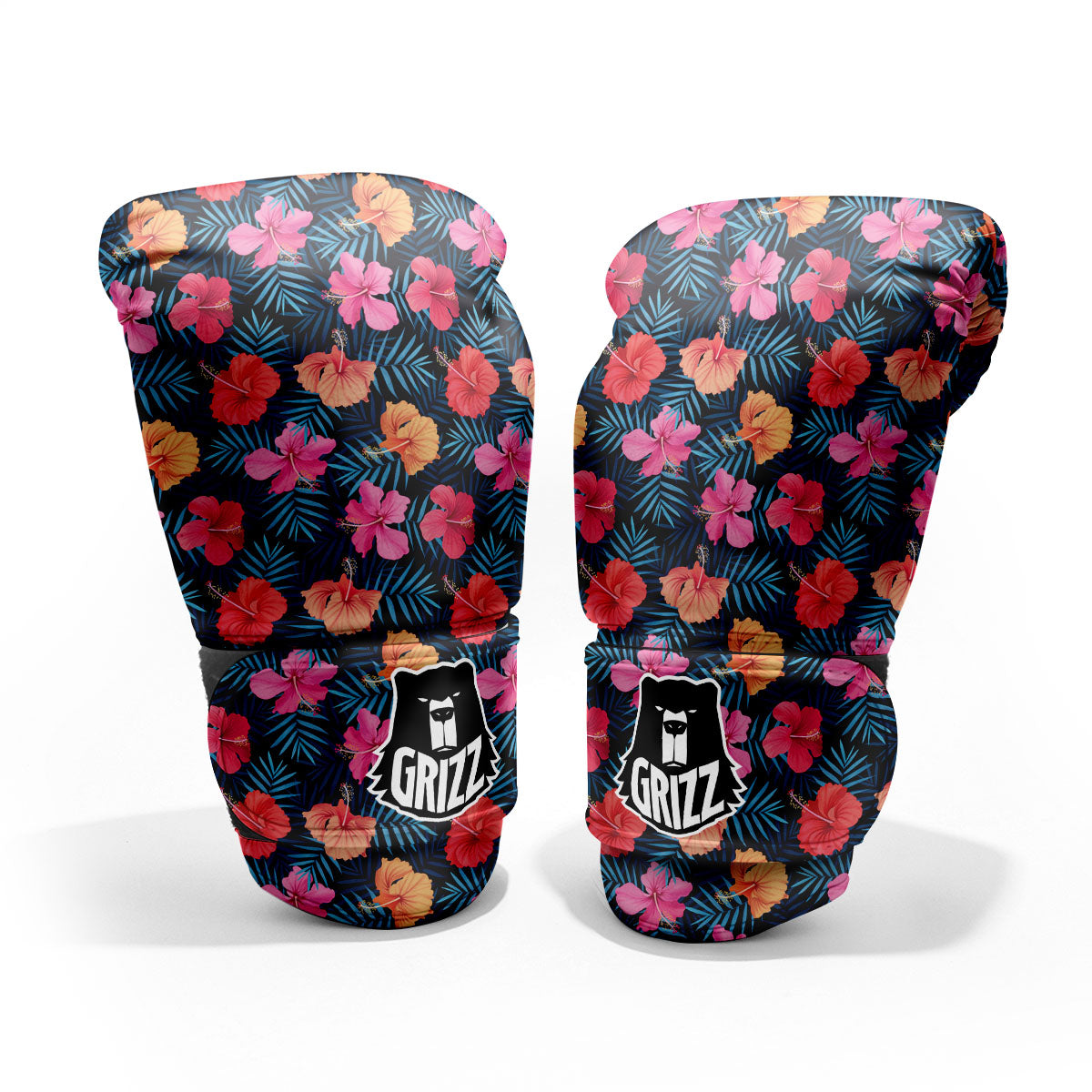 Flowers Exotic Hibiscus Print Pattern Pro Boxing Glove