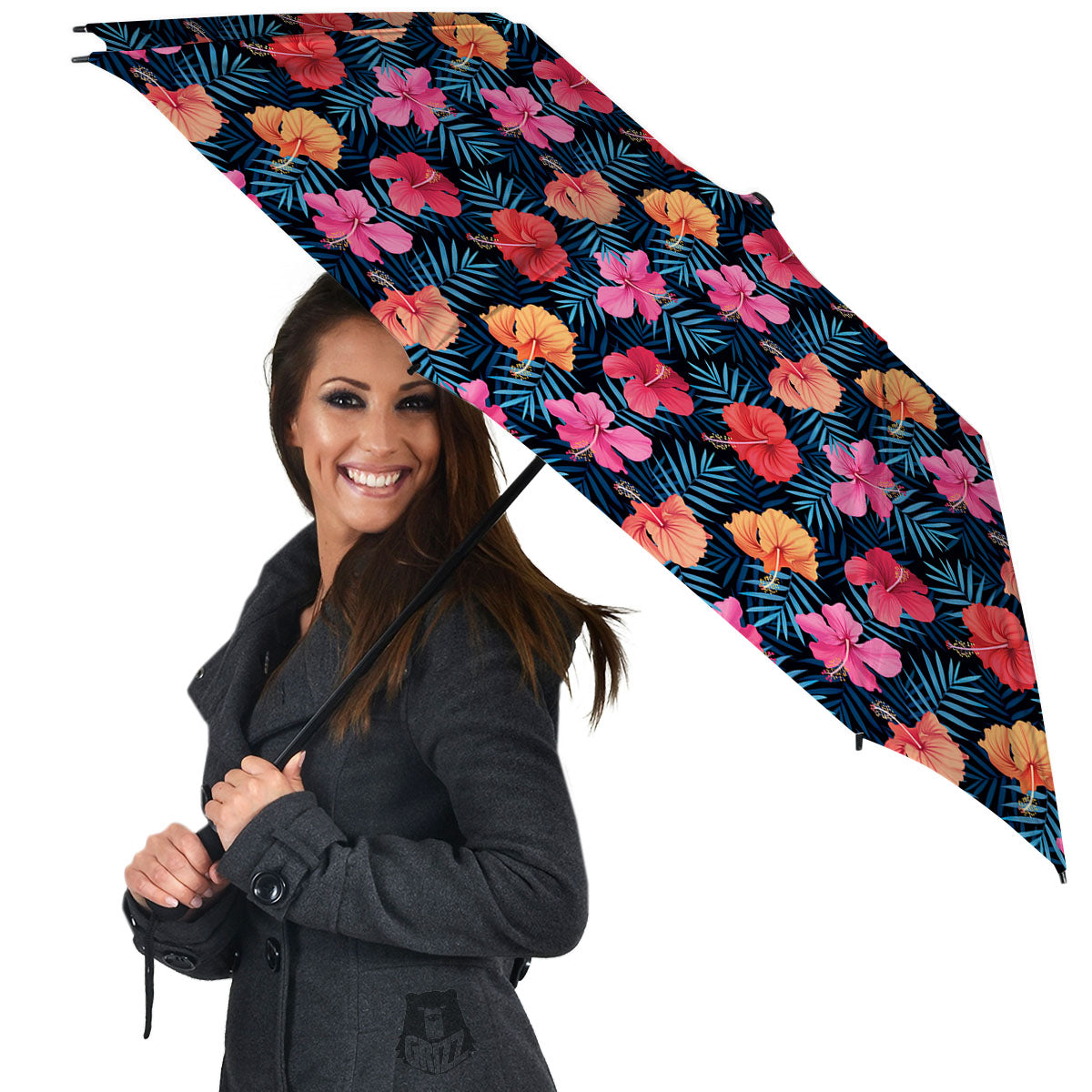 Flowers Exotic Hibiscus Print Pattern Umbrella-grizzshop