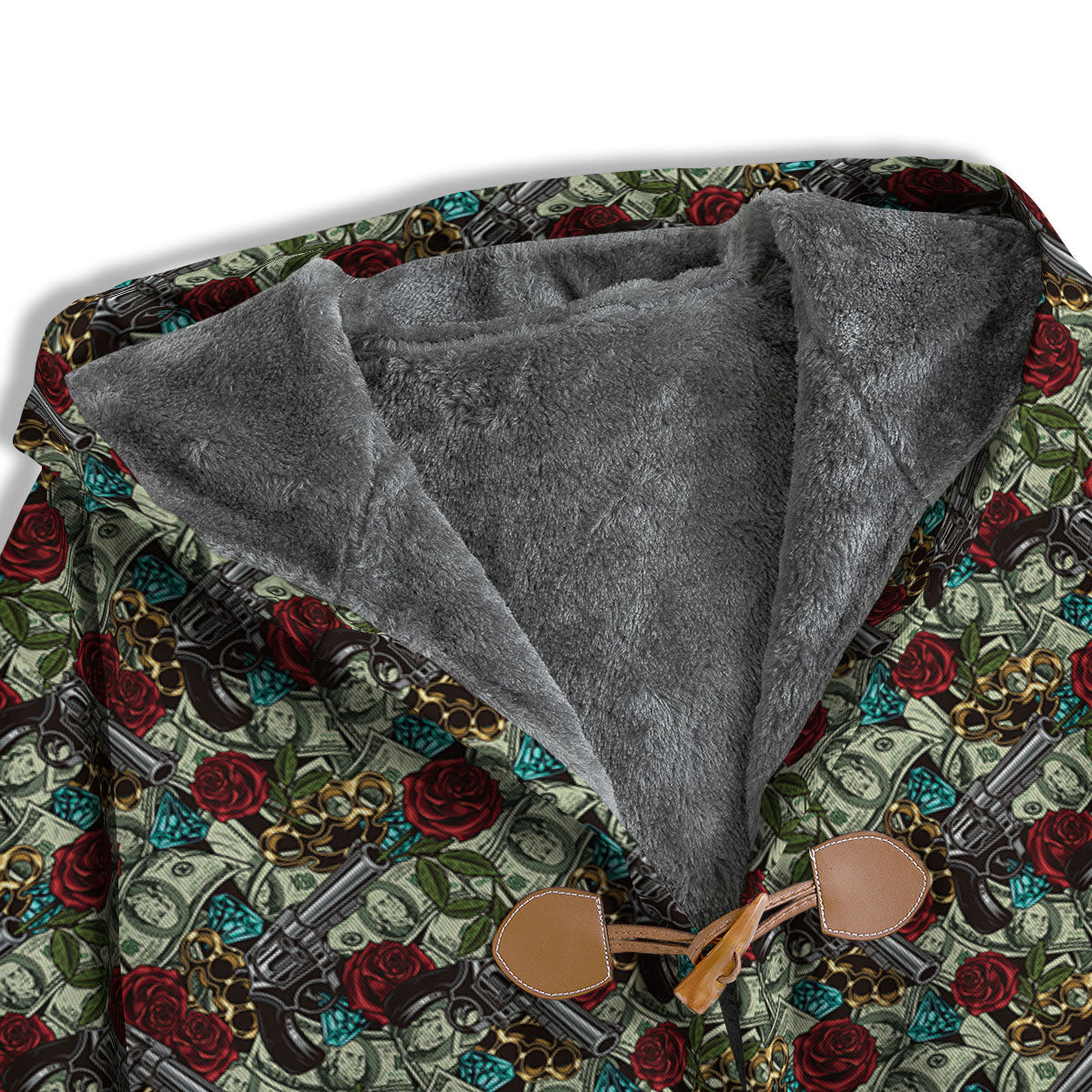 Flowers Guns And Print Pattern Men's Windbreaker Jacket-grizzshop