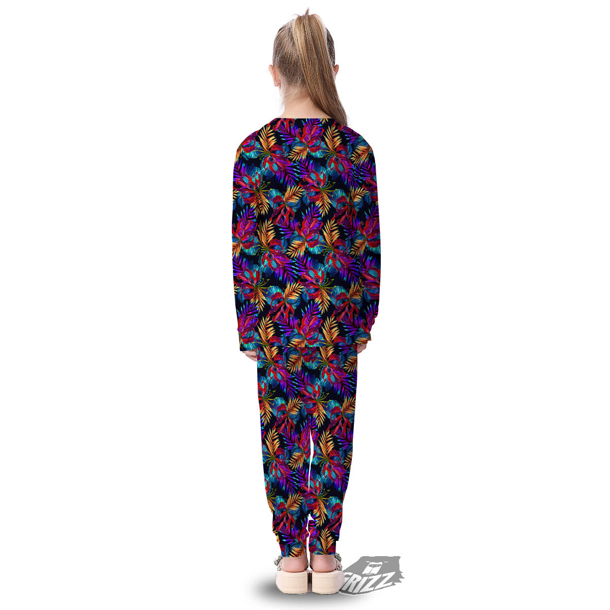 Flowers Hawaii Exotic Print Pattern Kid's Pajamas-grizzshop