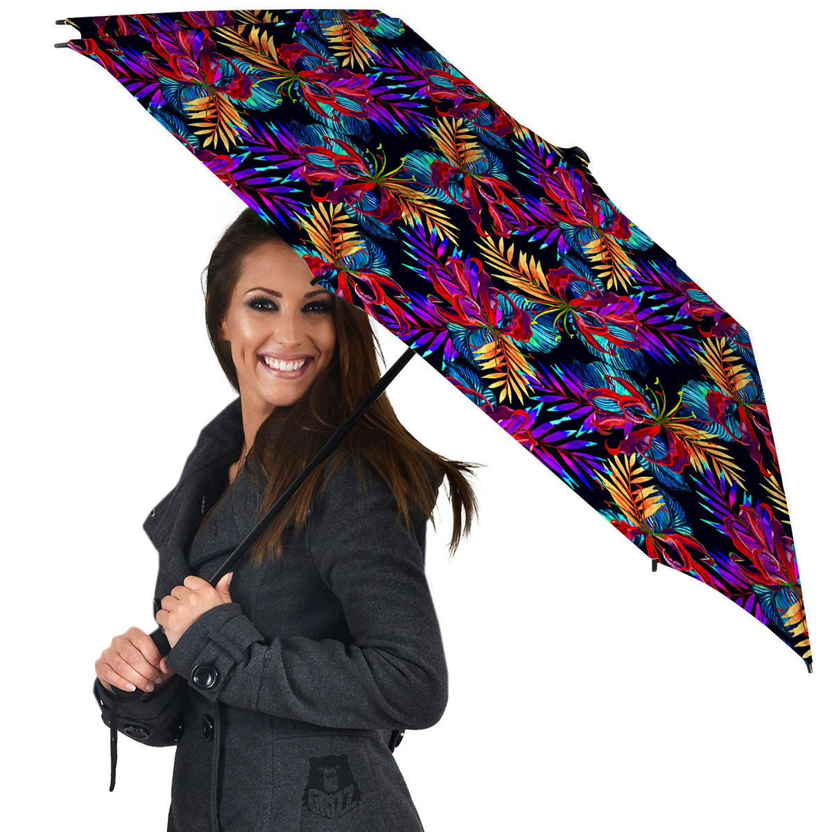 Flowers Hawaii Exotic Print Pattern Umbrella-grizzshop