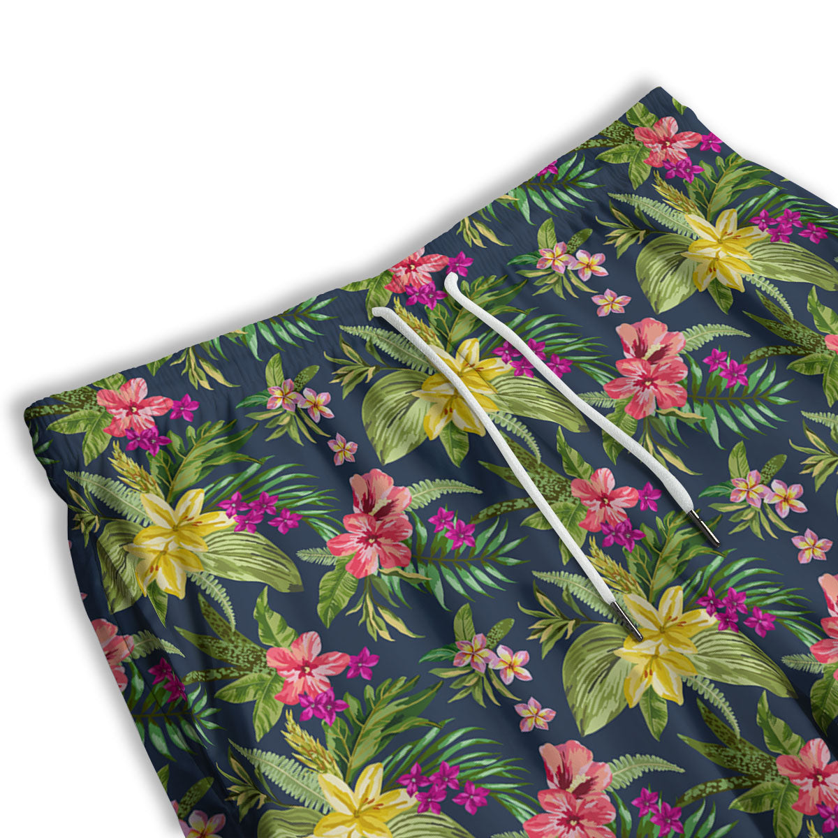 Flowers Hawaii Floral Print Pattern Men's Athletic Shorts