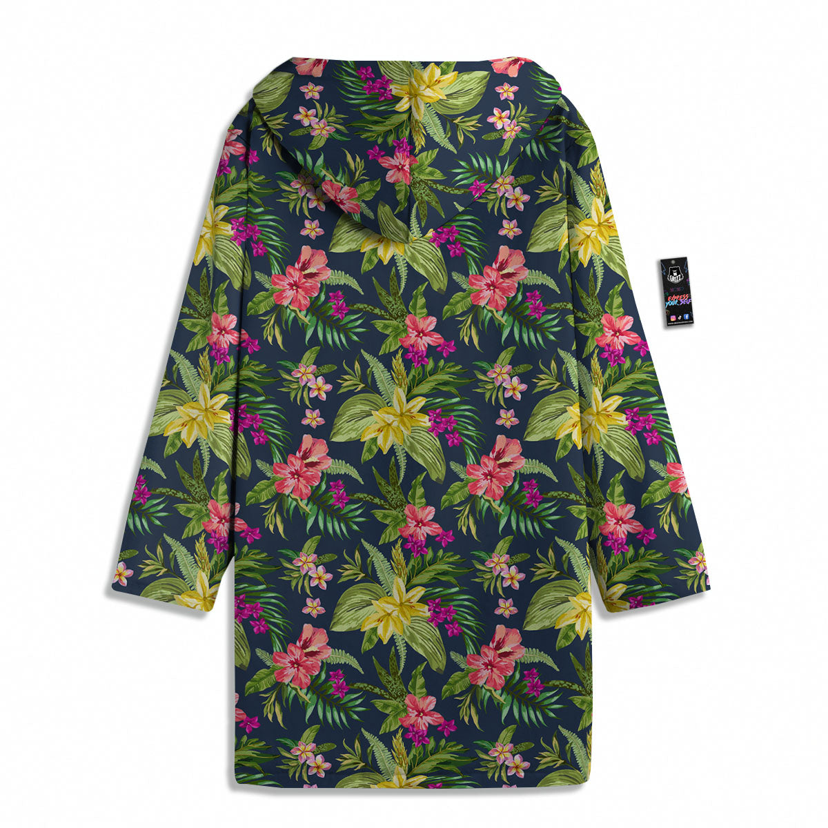 Flowers Hawaii Floral Print Pattern Men's Windbreaker Jacket-grizzshop
