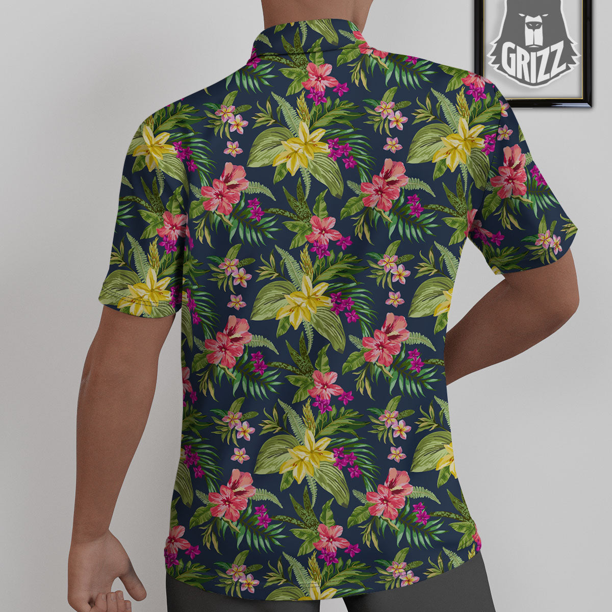 Flowers Hawaii Floral Print Pattern Untucked Shirts-grizzshop