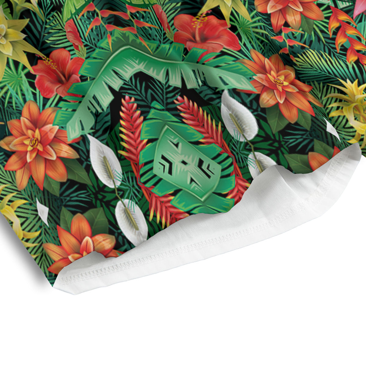 Flowers Hawaiian Floral Print Pattern Men's Athletic Shorts