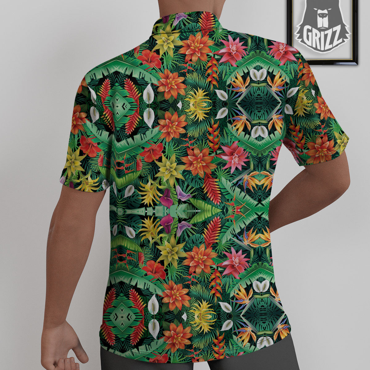Flowers Hawaiian Floral Print Pattern Untucked Shirts-grizzshop