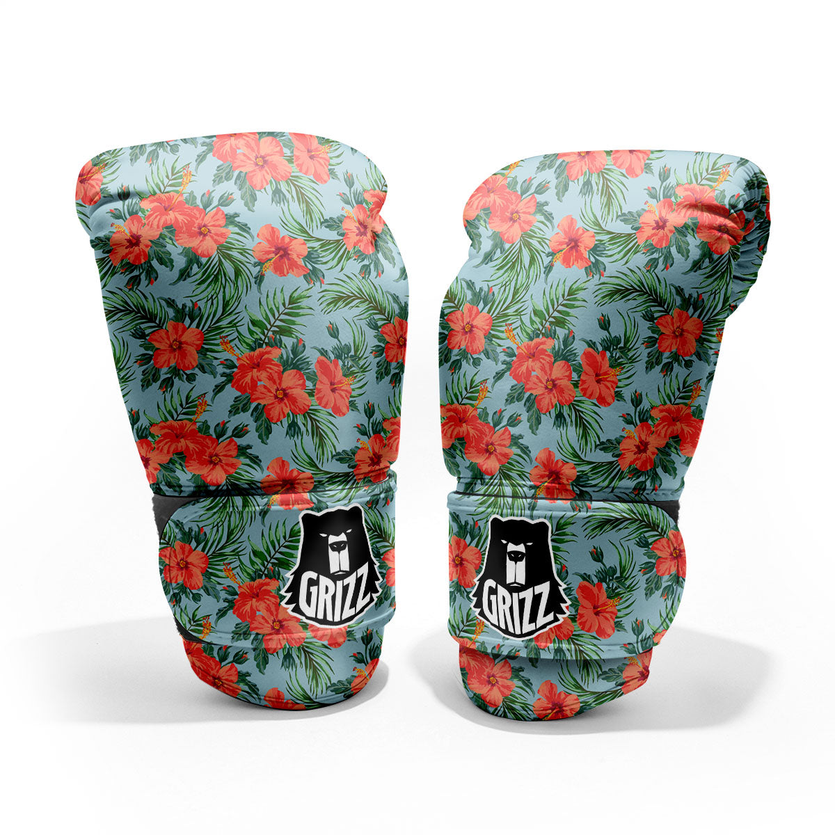 Flowers Hawaiian Hibiscus Print Pattern Pro Boxing Glove