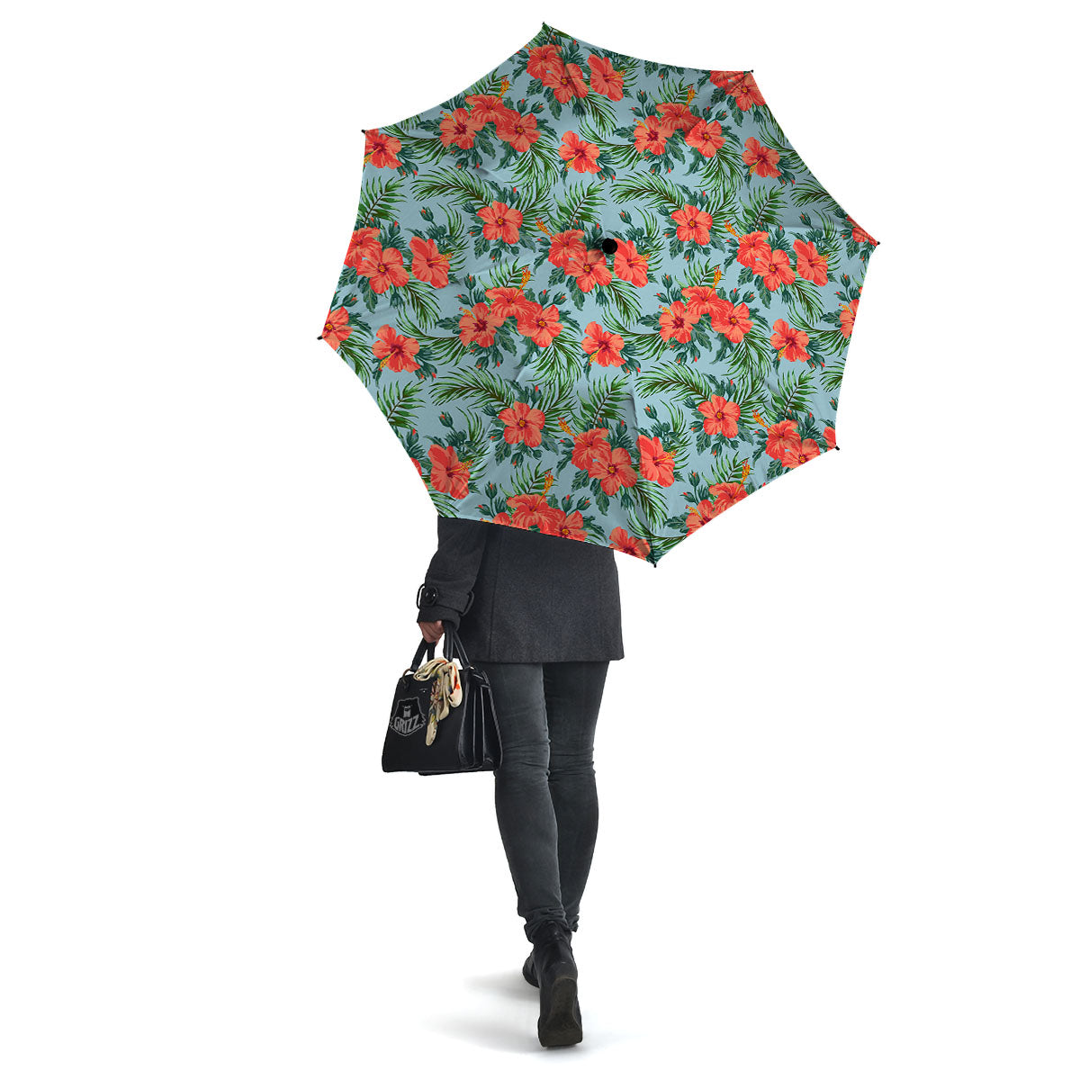 Flowers Hawaiian Hibiscus Print Pattern Umbrella-grizzshop