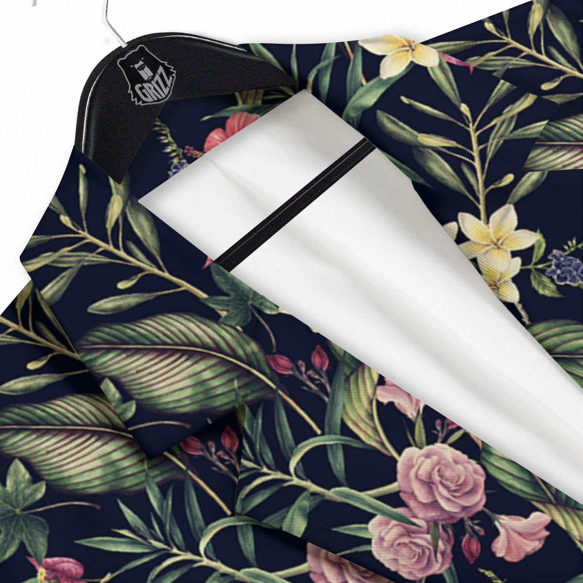 Flowers Hawaiian Tropical Print Pattern Men's Sport Coat-grizzshop