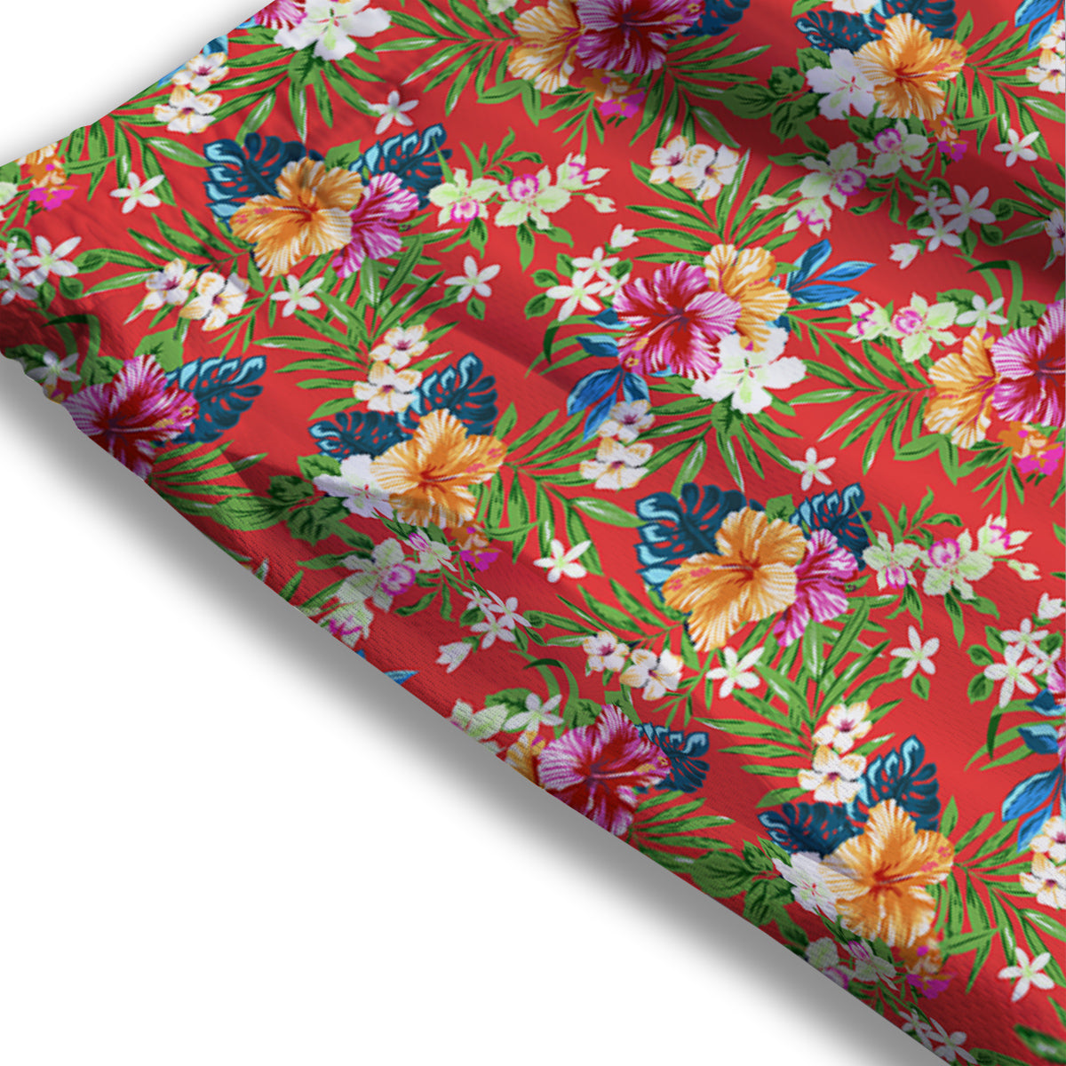 Flowers Hibiscus Colorful Print Pattern Mesh Shorts-grizzshop