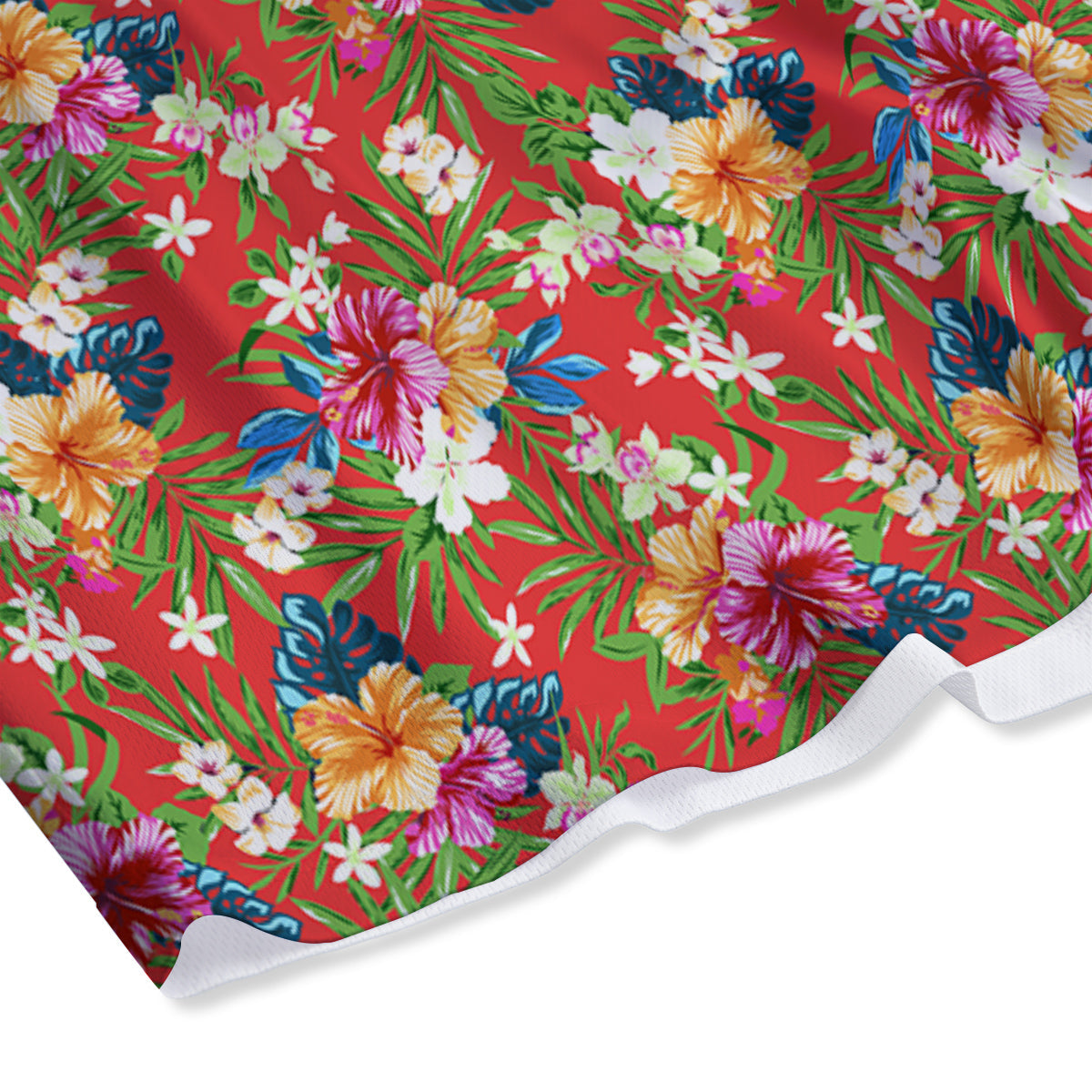 Flowers Hibiscus Colorful Print Pattern Mesh Shorts-grizzshop
