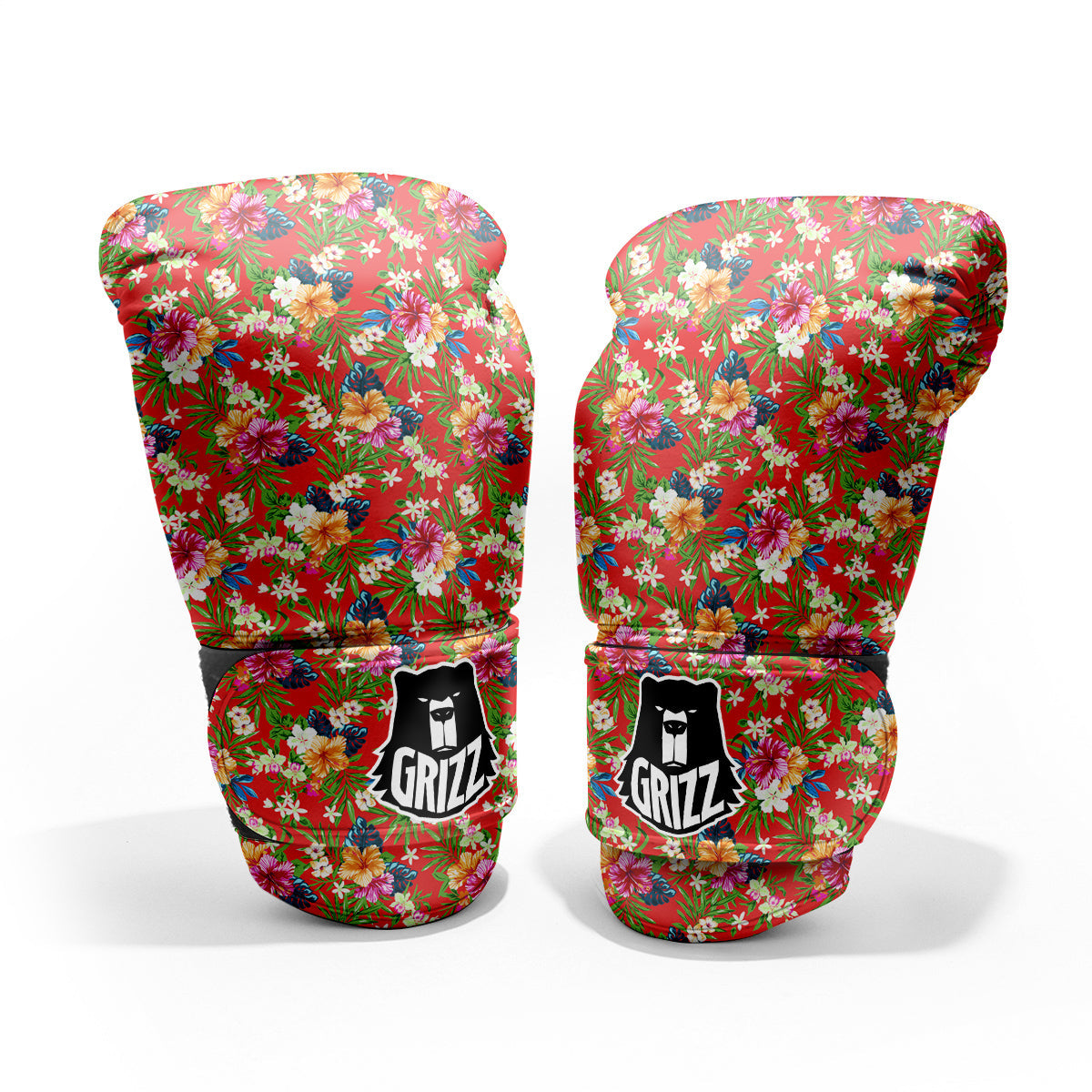 Flowers Hibiscus Colorful Print Pattern Pro Boxing Glove