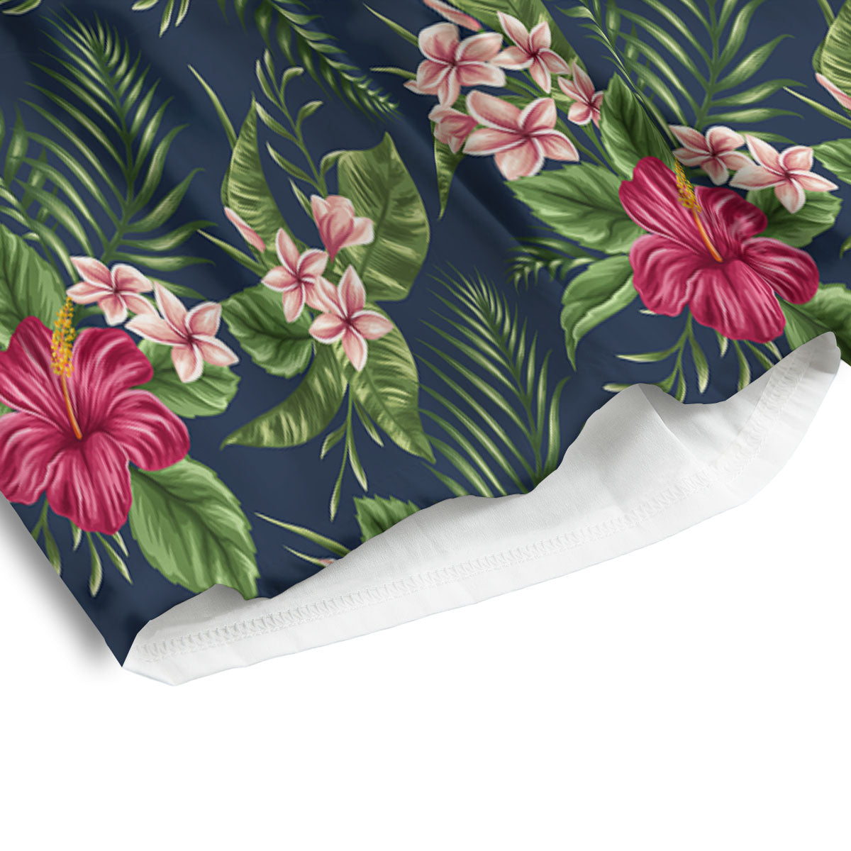 Flowers Hibiscus Plumeria Print Pattern Men's Athletic Shorts