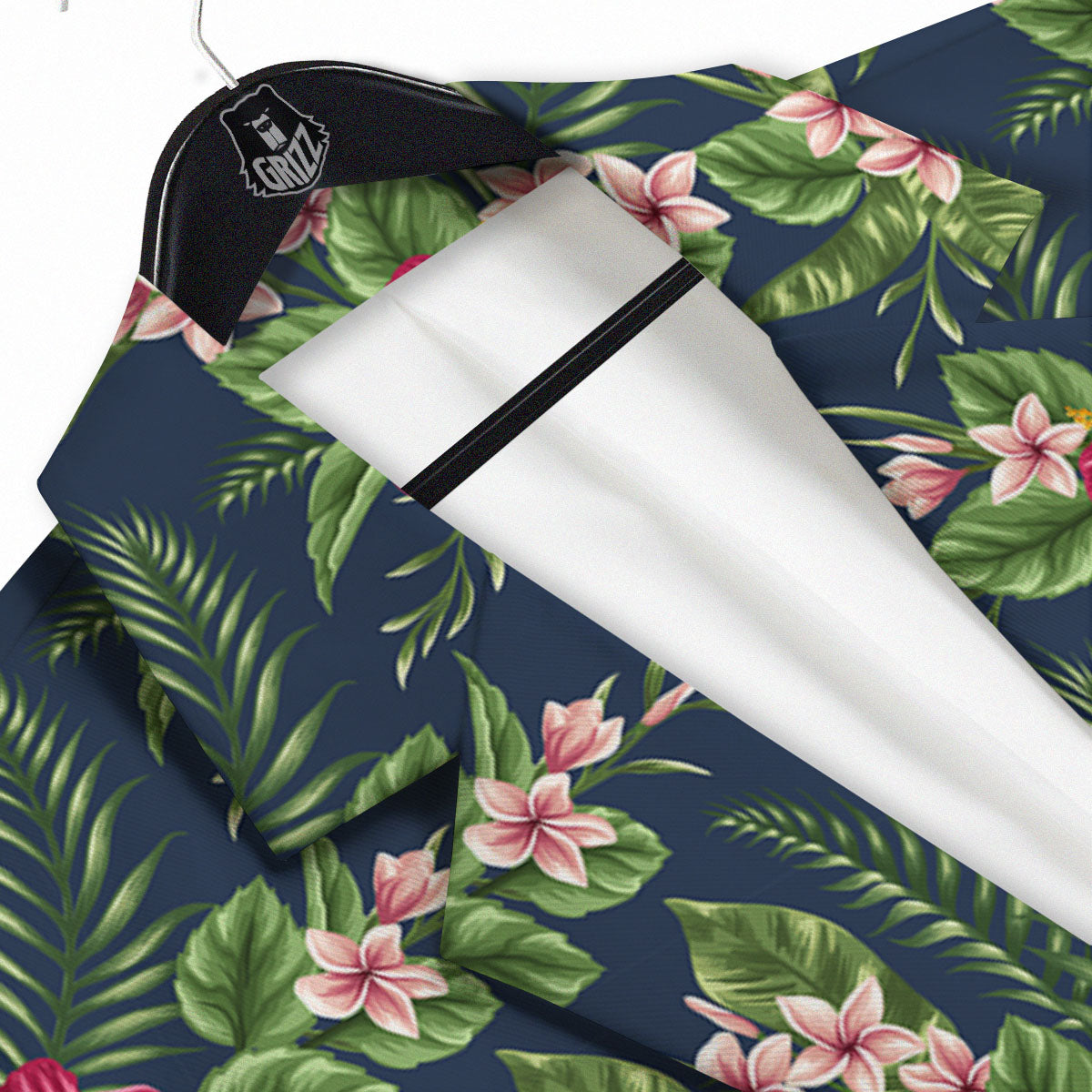 Flowers Hibiscus Plumeria Print Pattern Men's Sport Coat-grizzshop