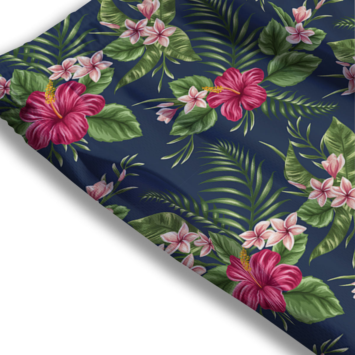 Flowers Hibiscus Plumeria Print Pattern Mesh Shorts