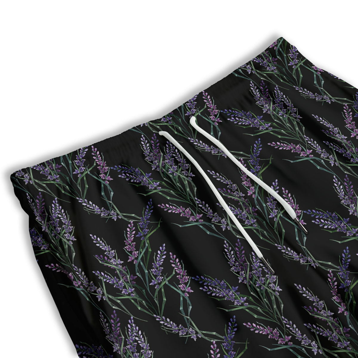 Flowers Lavender Print Pattern Men's Athletic Shorts-grizzshop