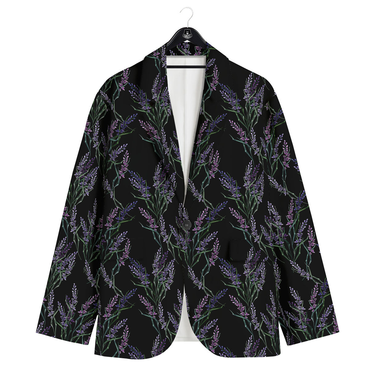 Flowers Lavender Print Pattern Men's Sport Coat-grizzshop