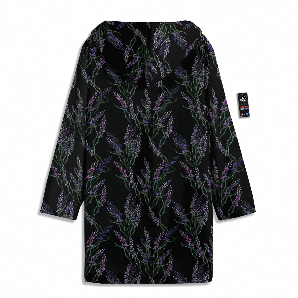 Flowers Lavender Print Pattern Men's Windbreaker Jacket-grizzshop