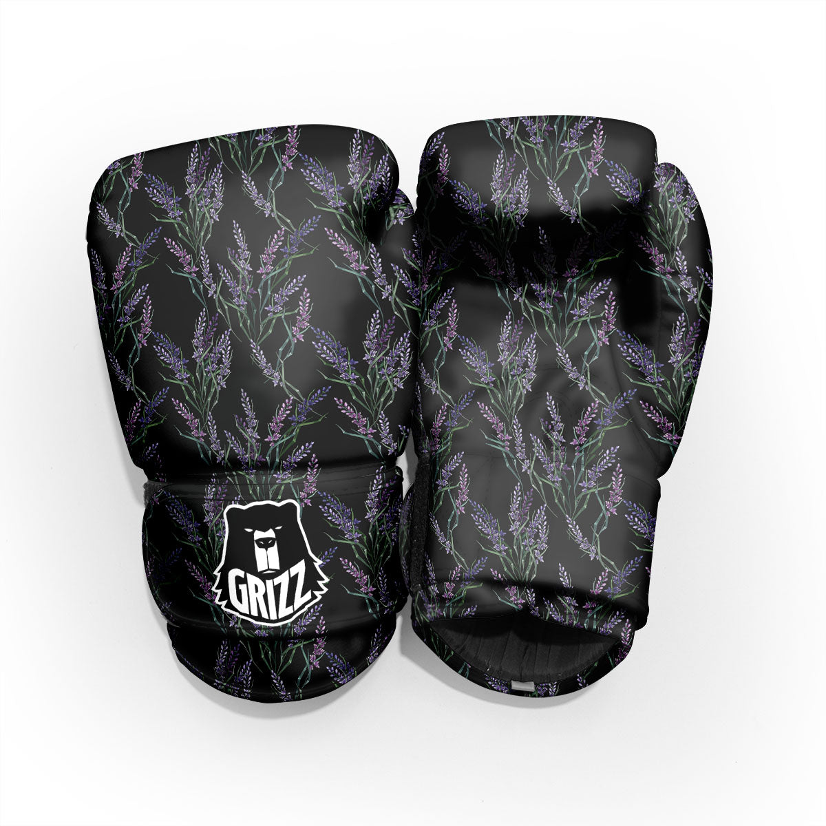Flowers Lavender Print Pattern Sparring Gloves-grizzshop