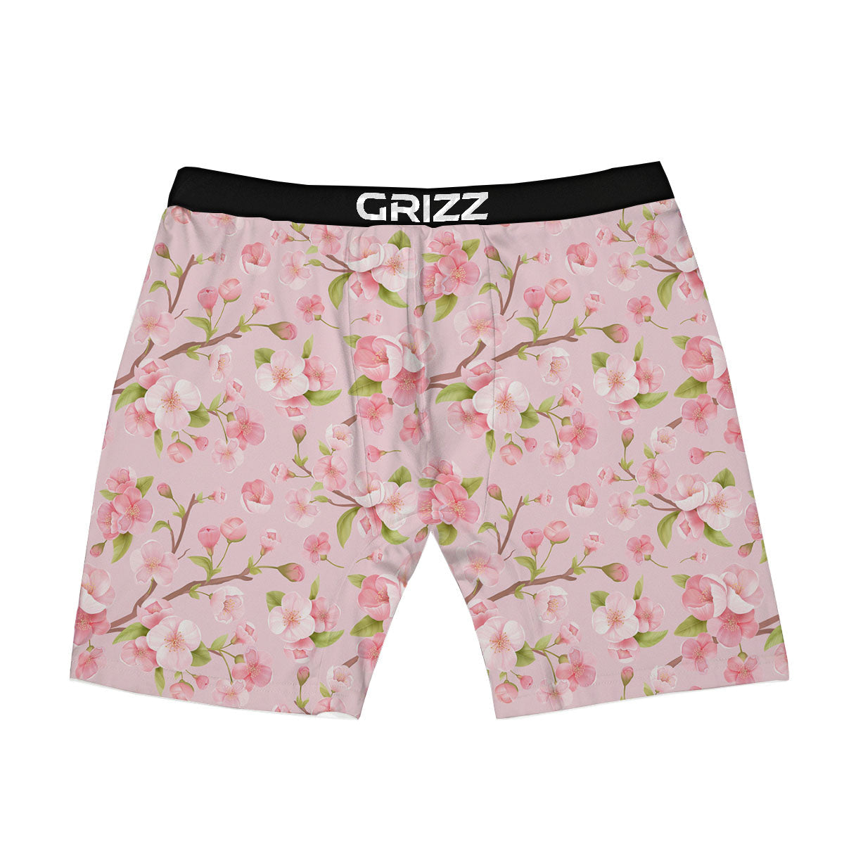 Flowers Pink Print Pattern Boxer Briefs-grizzshop