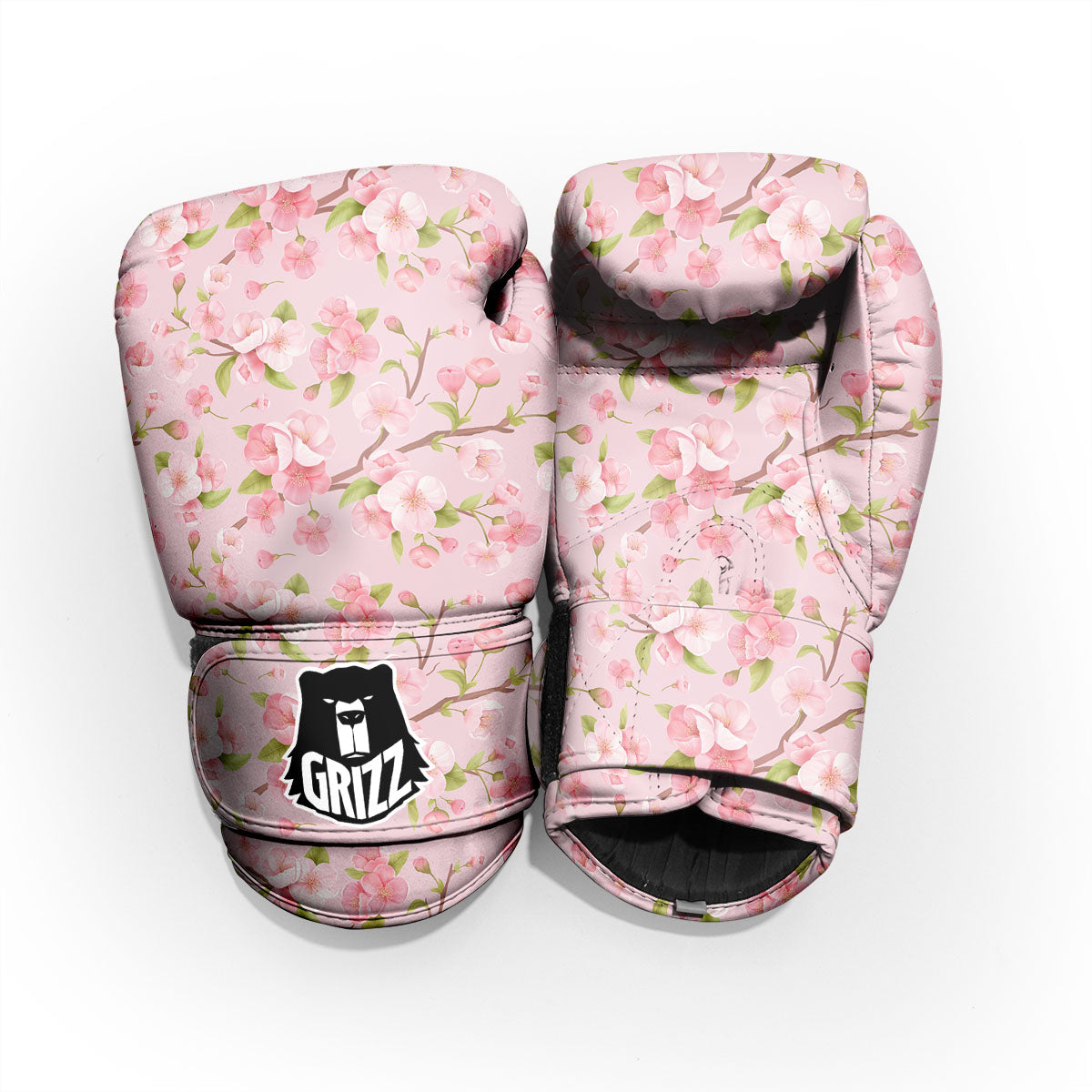 Flowers Pink Print Pattern Sparring Gloves-grizzshop