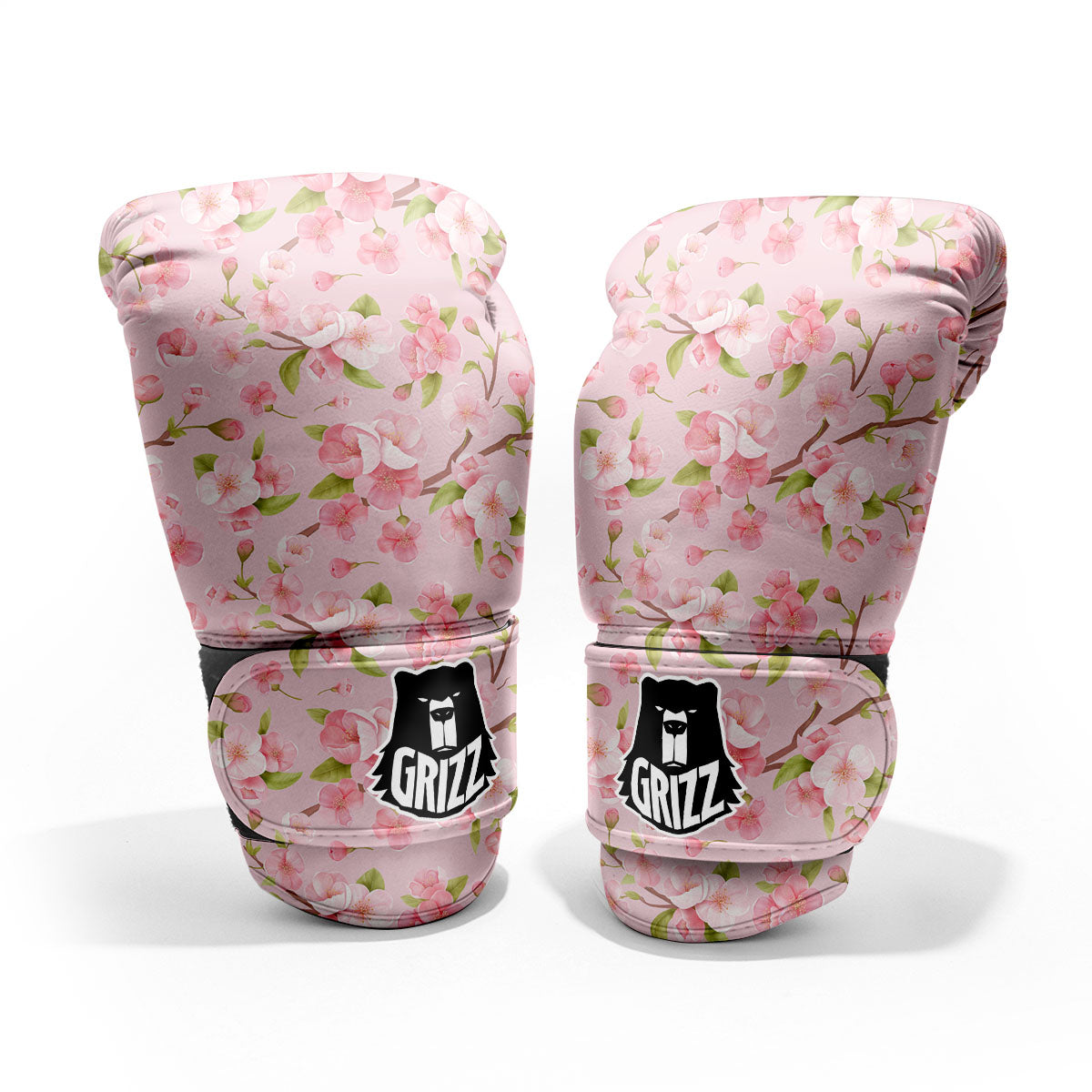 Flowers Pink Print Pattern Sparring Gloves-grizzshop