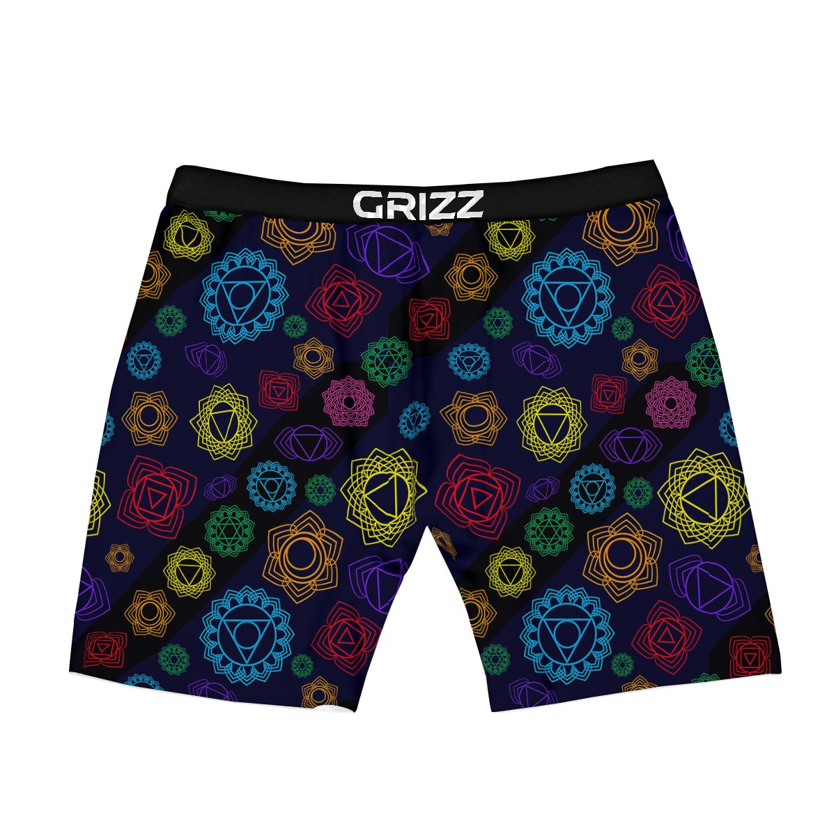 Flowers Seven Chakras Print Pattern Boxer Briefs-grizzshop