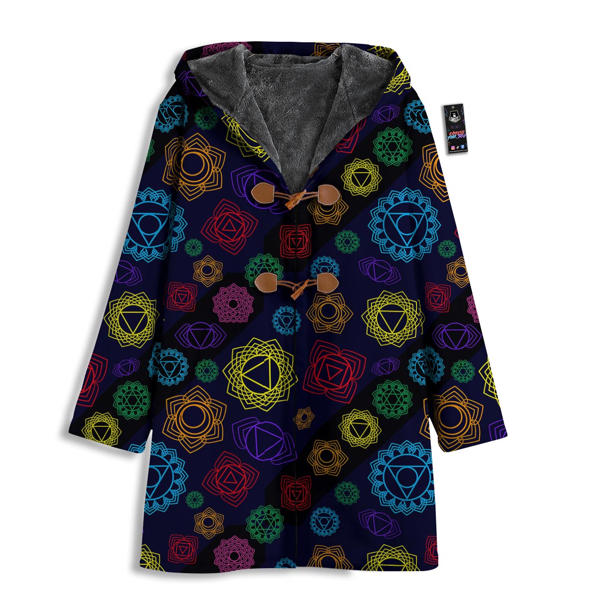 Flowers Seven Chakras Print Pattern Men's Windbreaker Jacket-grizzshop