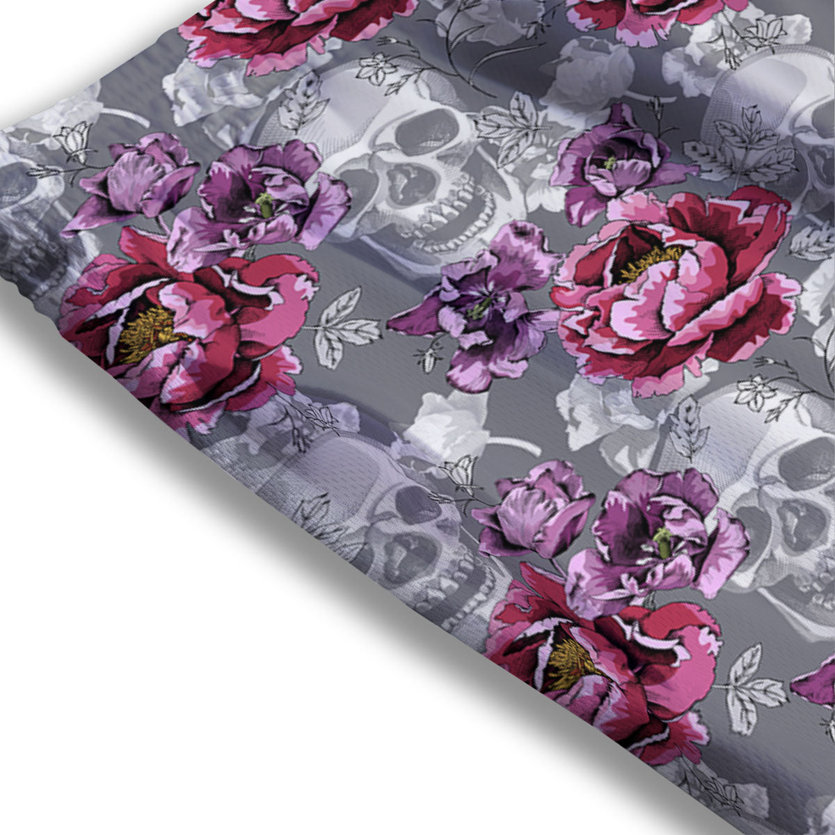 Flowers Skull Pink Print Pattern Mesh Shorts