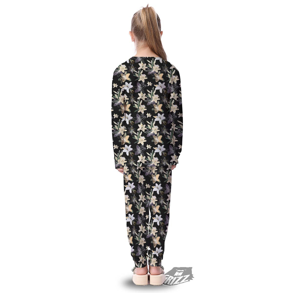 Flowers Spring Lily Print Pattern Kid's Pajamas-grizzshop